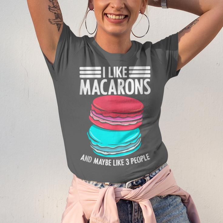 Macaroons Dessert Antisocial Introvert Pastries Food Lover Unisex Jersey T-Shirt