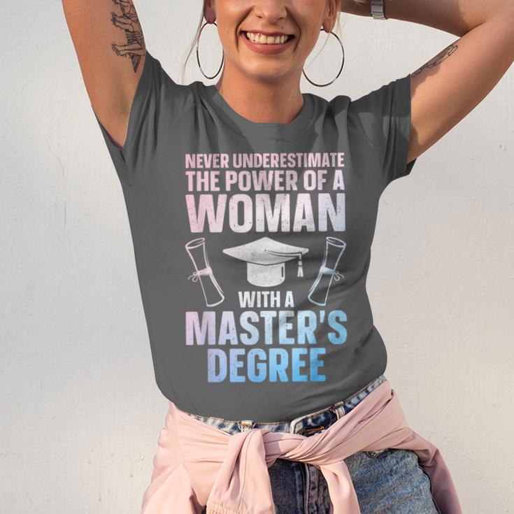 Masters Degree Graduation Art For Women Girls Masters Degree Unisex Jersey T-Shirt