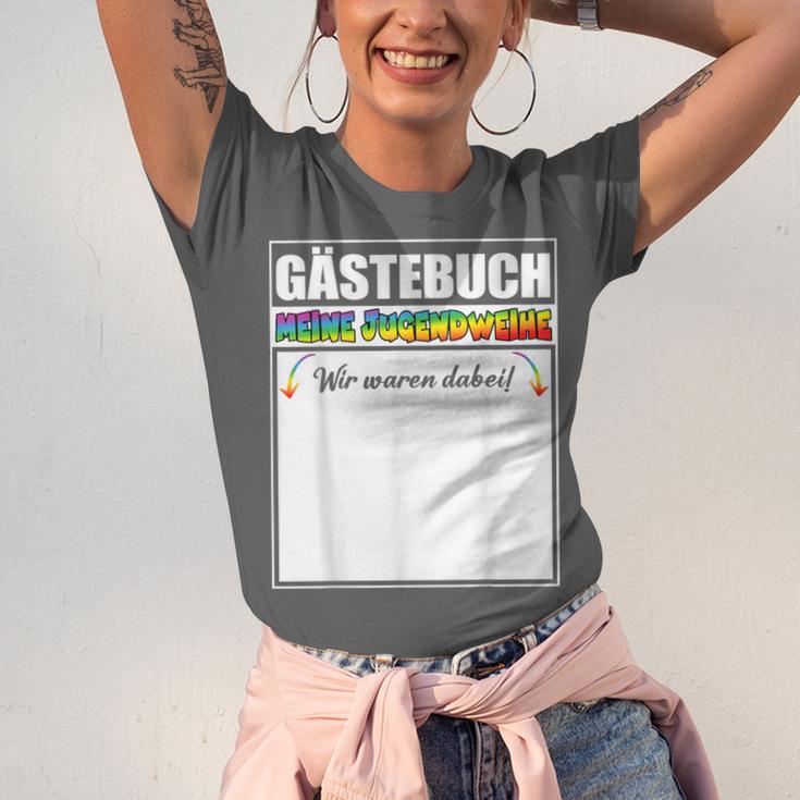Meine Jugendweihe Guest Book Colourful Wir Waren Dabei MäDchen German Unisex Jersey T-Shirt