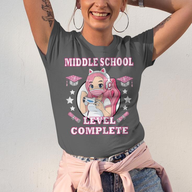 Middle School Level Complete Gaming Graduation Anime Girl Unisex Jersey T-Shirt