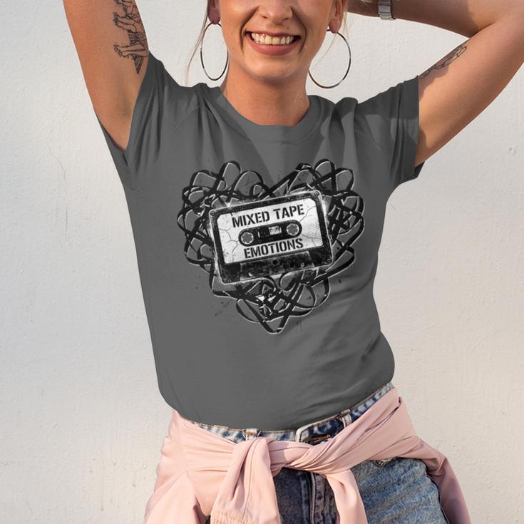 Mixed Tape Emotions Music Lover Nostalgia Quote Unisex Jersey T-Shirt
