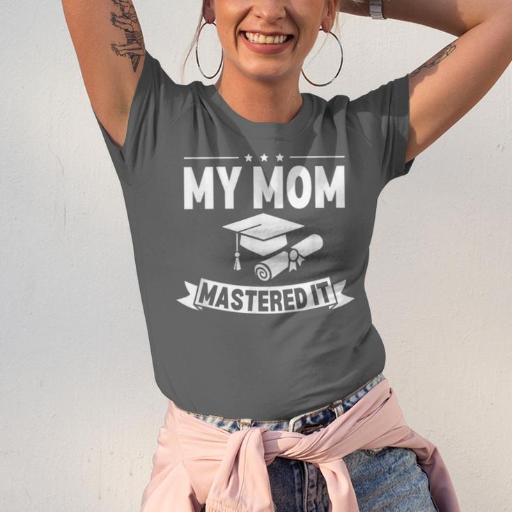 My Mom Mastered It Masters Degree Graduation Women MBA Unisex Jersey T-Shirt