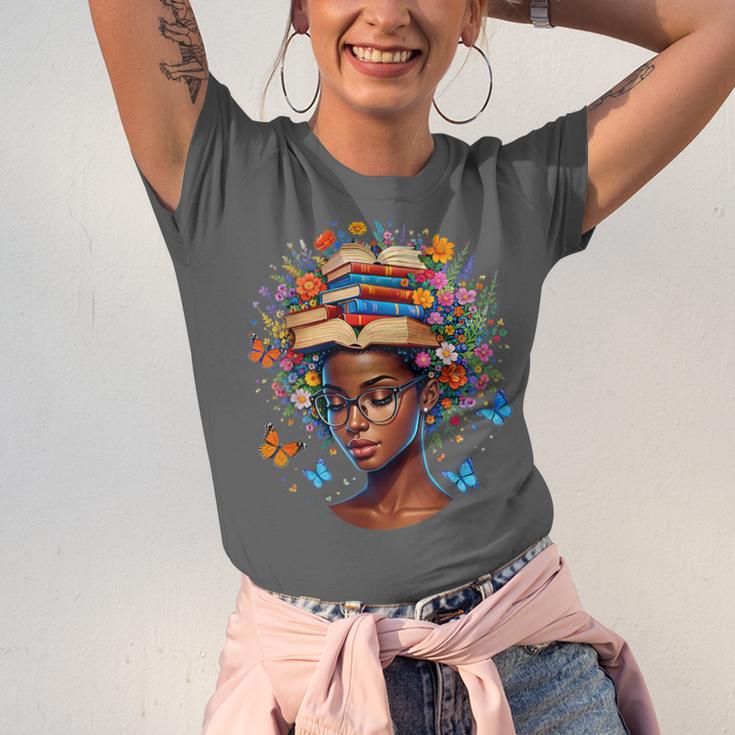 Month Honoring Past Inspiring Pride Melanin Book Unisex Jersey T-Shirt