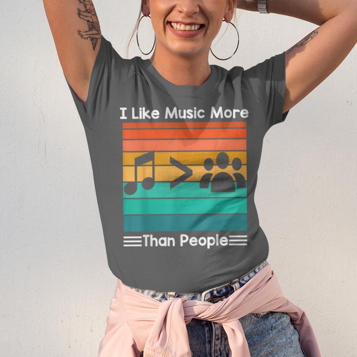 I Like Music More Than People Introvert Saying Quote Unisex Jersey T-Shirt I Like Music More Than People Introvert Saying Quote Unisex Jersey T-Shirt