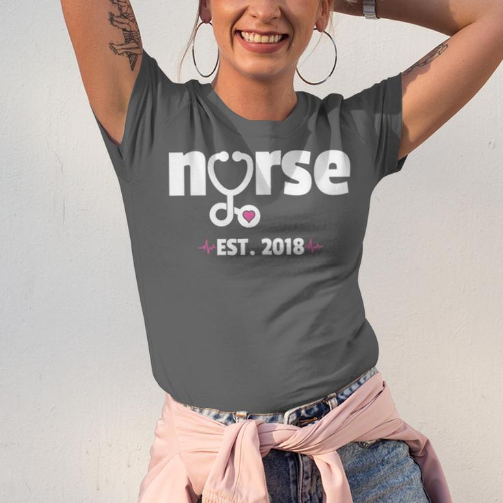 New Nurse Est 2018 Nursing School Graduation Unisex Jersey T-Shirt