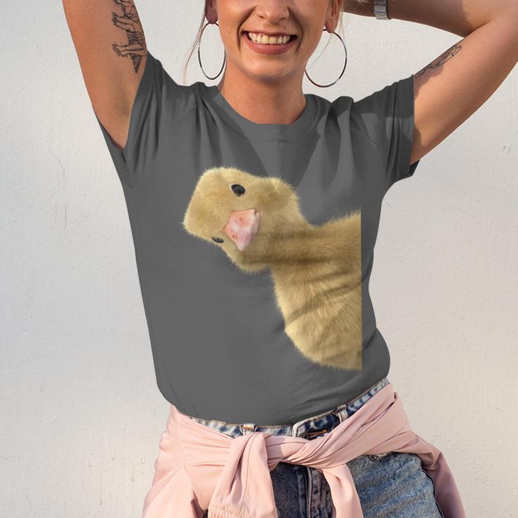 Peking Duck Peeking Chef Graduation Farm Duck Lover Unisex Jersey T-Shirt