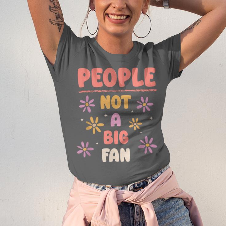 People Not A Big Fan Introverted Person Awkward Introvert Unisex Jersey T-Shirt People Not A Big Fan Introverted Person Awkward Introvert Unisex Jersey T-Shirt