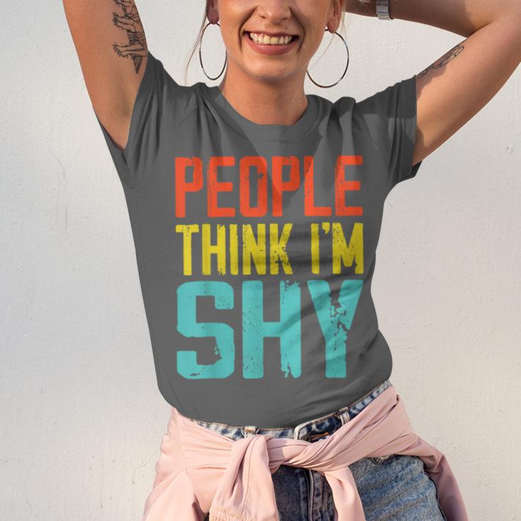 People Think I'm Shy I Introvert Unisex Jersey T-Shirt People Think I'm Shy I Introvert Unisex Jersey T-Shirt