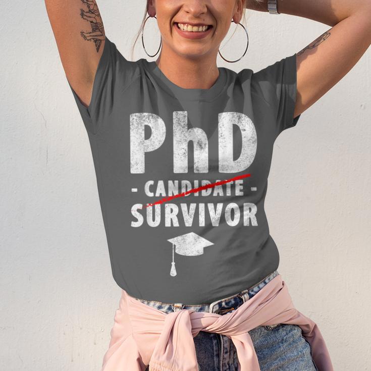 PhD Candidate Survivor PhD Graduation Unisex Jersey T-Shirt