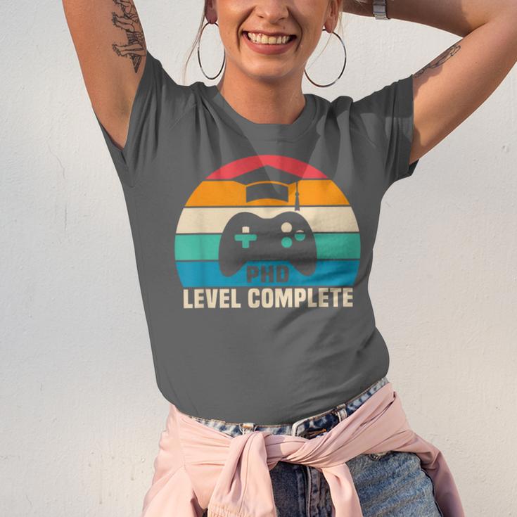 PhD Level Complete Graduation Doctorate In Philosophy Unisex Jersey T-Shirt