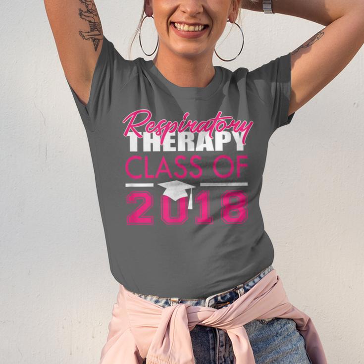 Pink Respiratory Therapist Class Of 2018 GraduationShirt Unisex Jersey T-Shirt