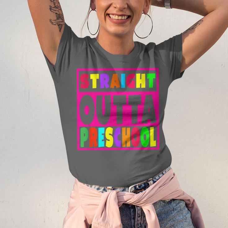 Pink STRAIGHT OUTTA Preschool PRE-K Graduation Unisex Jersey T-Shirt
