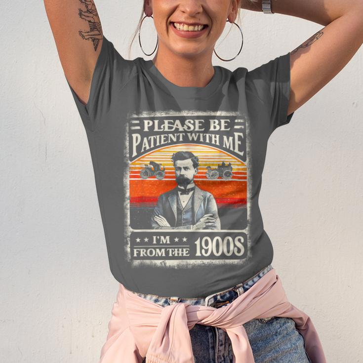 Please Be-Patient With Me I'm From The 1900s Humor Saying Unisex Jersey T-Shirt