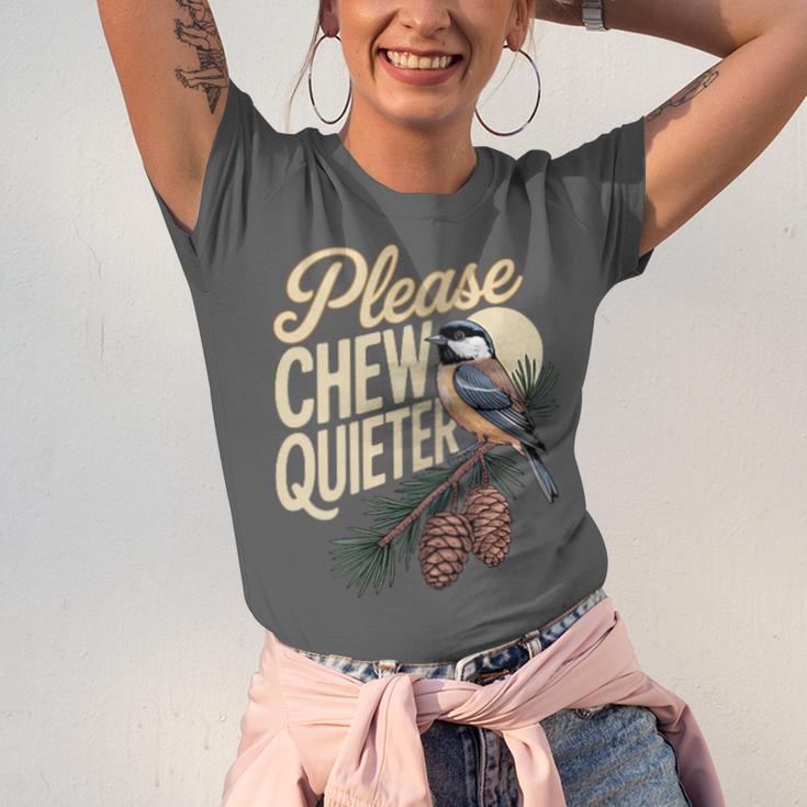 Please Chew Quieter Introverts Casual Everyday Unisex Jersey T-Shirt