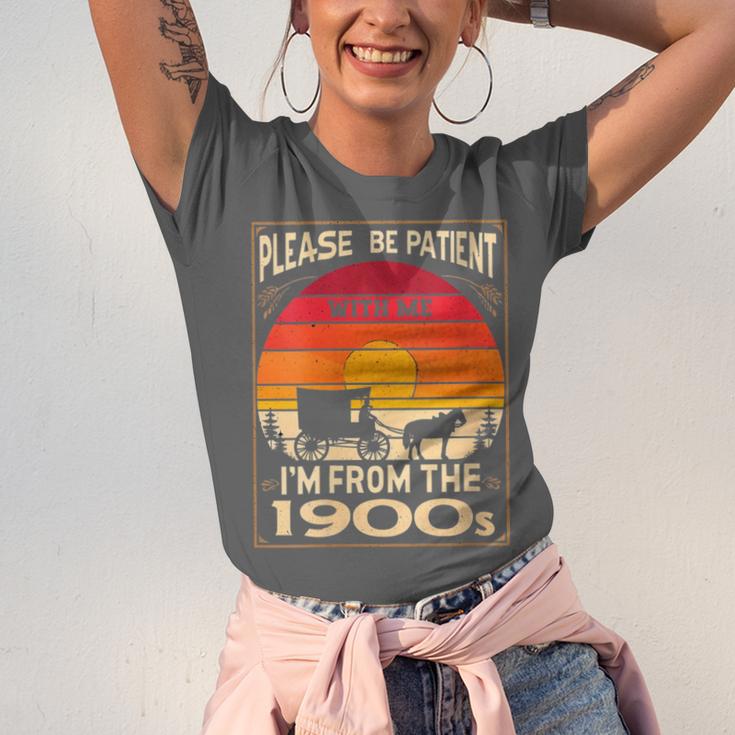 Please Be Patient I'm From The 1900s Sunset Vintage Wagon Unisex Jersey T-Shirt