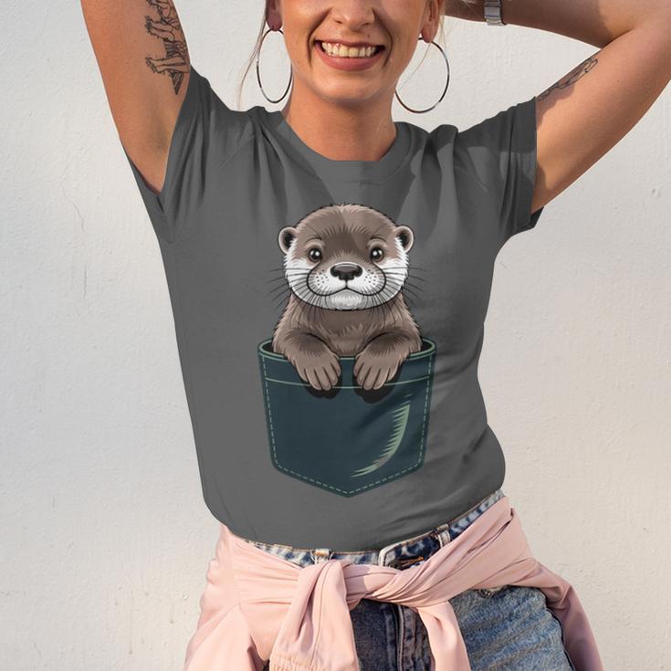 Pocket Otter Lover Introvert Cute Animal Fun Surprise Unisex Jersey T-Shirt Pocket Otter Lover Introvert Cute Animal Fun Surprise Unisex Jersey T-Shirt