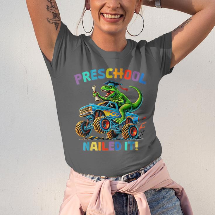 Preschool Graduation Monster Truck Dinosaur Boys Dino Tee Unisex Jersey T-Shirt