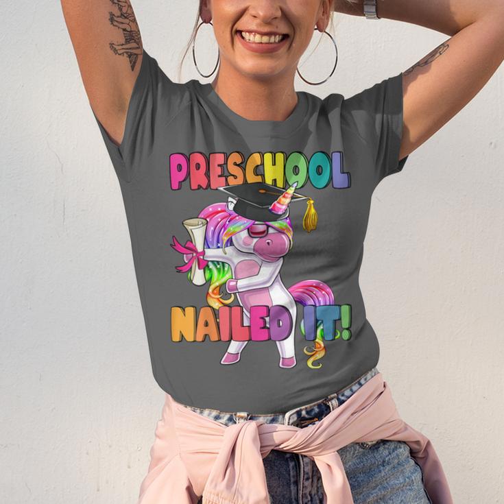 Preschool Nailed It Flossing Unicorn Graduation Shirt Unisex Jersey T-Shirt