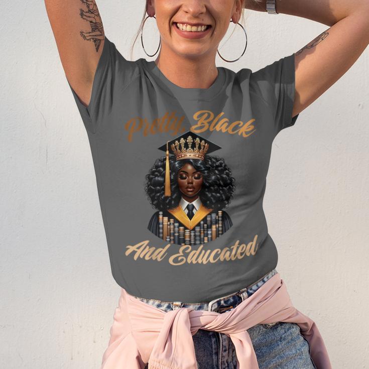 Pretty Educated African American Graduation Class 2024 Unisex Jersey T-Shirt