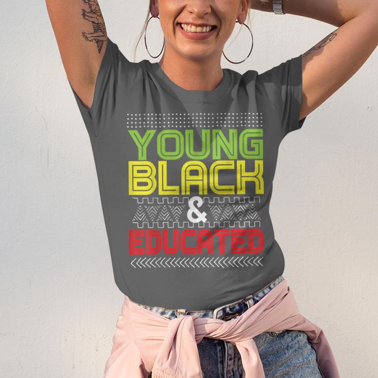 Proud African American Educated Graduation Unisex Jersey T-Shirt