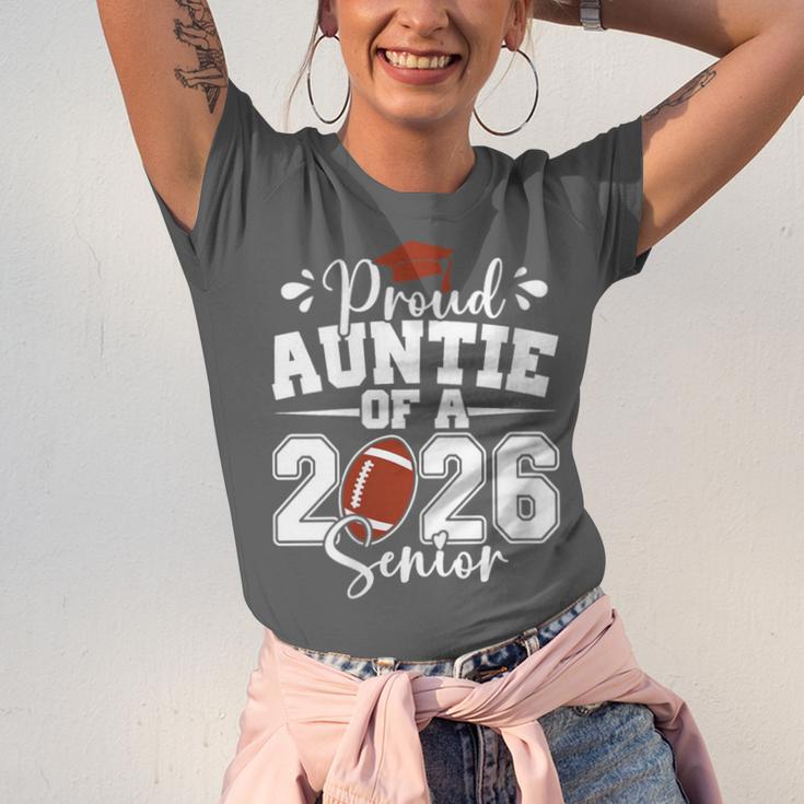 Proud Auntie Of A 2026 Senior Football Graduation Family Unisex Jersey T-Shirt