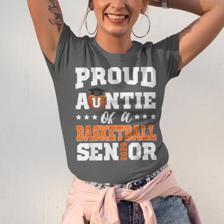 Proud Auntie Of a Basketball Senior 2026 Graduation Gifts Unisex Jersey T-Shirt