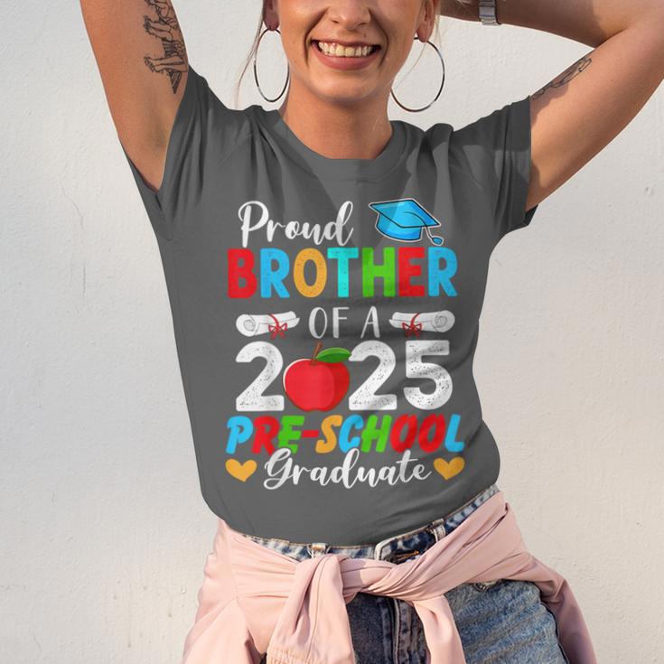 Proud Brother Of a 2025 Preschool Graduate Graduation Unisex Jersey T-Shirt