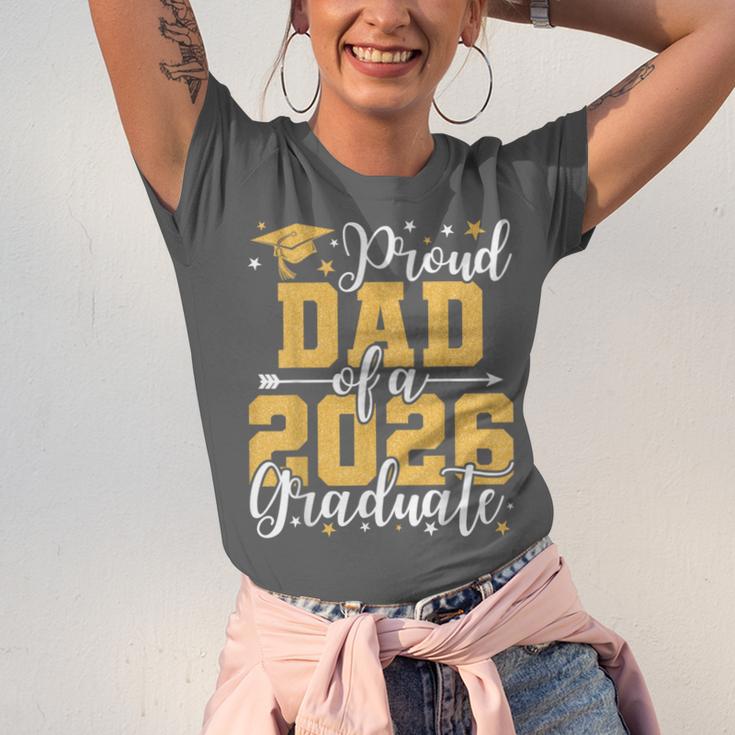 Proud Dad Of A 2026 Graduate Senior Graduation Class Of 2026 Unisex Jersey T-Shirt