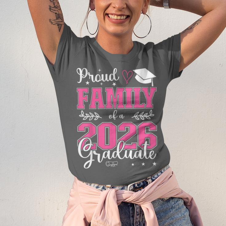 Proud Family Of a Class Of 2026 Graduate For Graduation Unisex Jersey T-Shirt