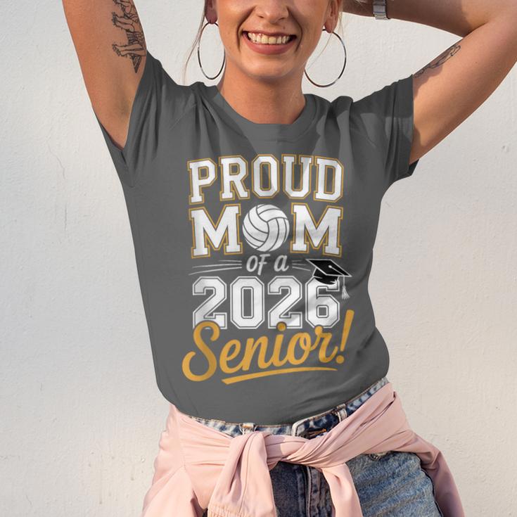 Proud Mom Of a 2026 Senior Volleyball Graduation Unisex Jersey T-Shirt