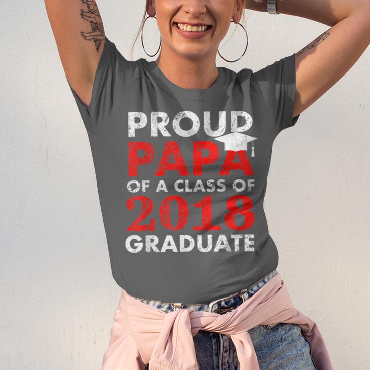Proud Papa Of A Class Of 2018 Graduate Shirt Graduation Unisex Jersey T-Shirt