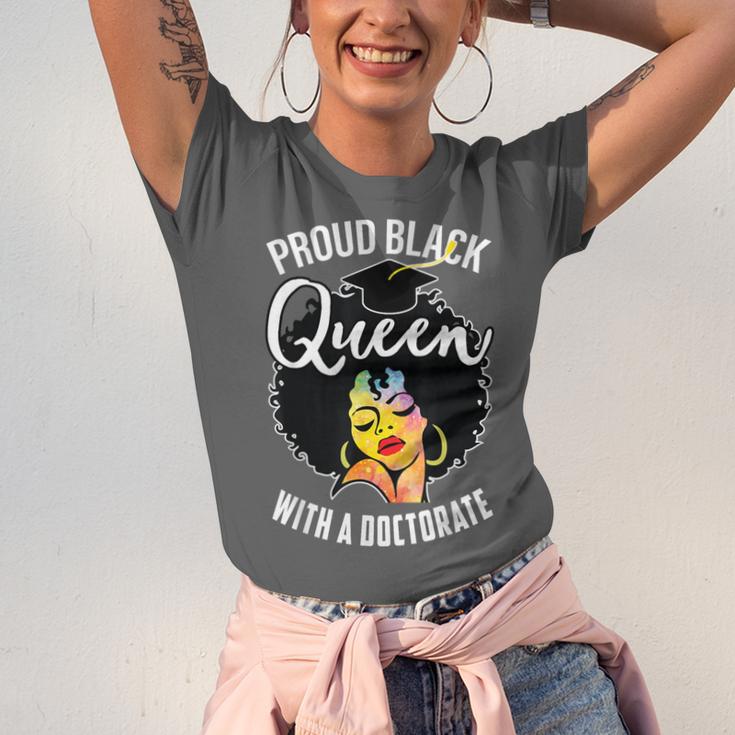 Proud Queen PhD Doctorate Degree Graduation Woman Girl Unisex Jersey T-Shirt