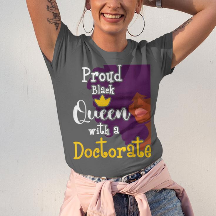 Proud Queen PhD Graduate PhD Graduation Doctorate Unisex Jersey T-Shirt