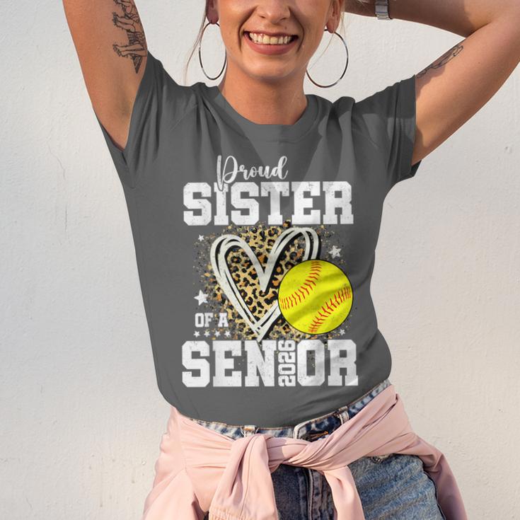 Proud Sister Of A 2026 Senior Softball Graduation Leopard Unisex Jersey T-Shirt