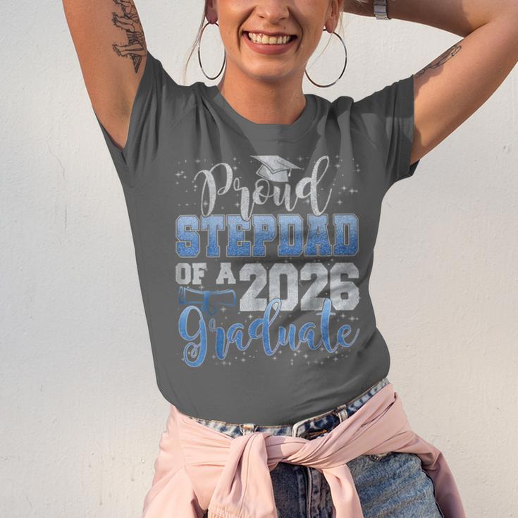 Proud Stepdad Of Senior 2026 Class Of 2026 Graduation Unisex Jersey T-Shirt
