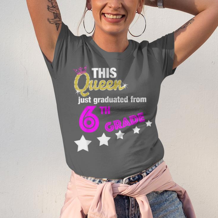 Queen 6th Grade Graduation For Girls Unisex Jersey T-Shirt
