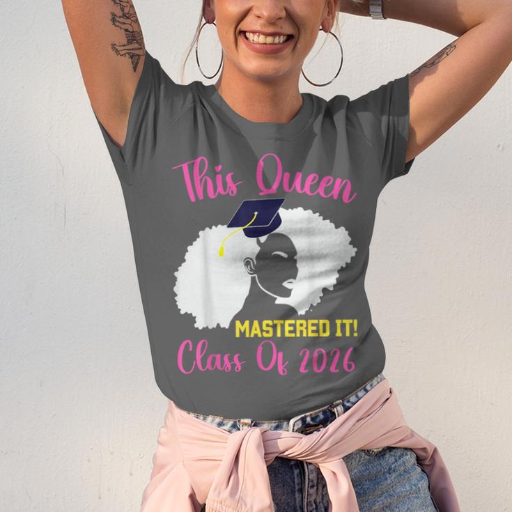 This Queen Mastered It Masters Graduation Class Of 2026 Unisex Jersey T-Shirt
