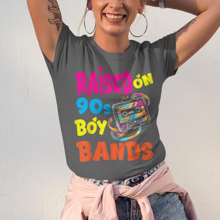 Raised On 90s Boy Bands Nostalgia Love Women Men Unisex Jersey T-Shirt