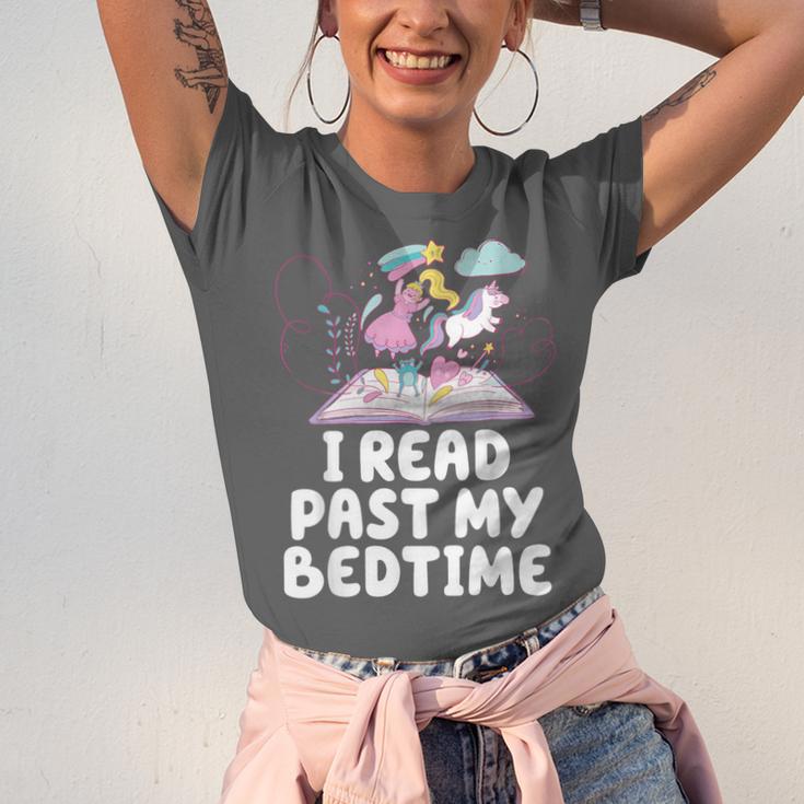 I Read Past My Bedtime Reading Unicorn Book Lover Unisex Jersey T-Shirt I Read Past My Bedtime Reading Unicorn Book Lover Unisex Jersey T-Shirt