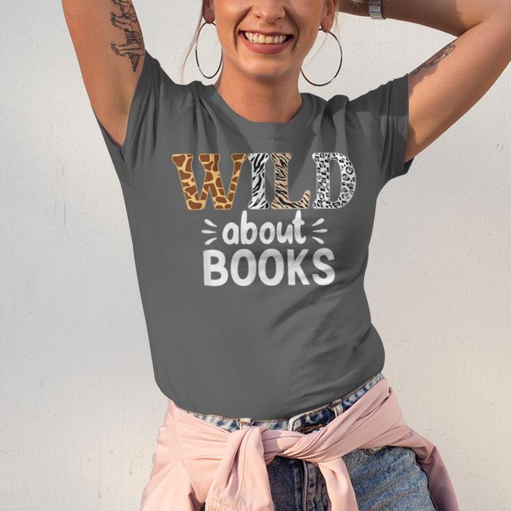 Reading Lover Wild About Books Reading Books And Bookworm Unisex Jersey T-Shirt