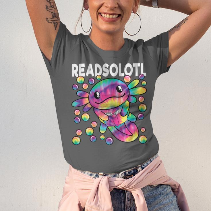 Readsolotl Cute Axolotl Book Lover Reading Women Girls Unisex Jersey T-Shirt Readsolotl Cute Axolotl Book Lover Reading Women Girls Unisex Jersey T-Shirt
