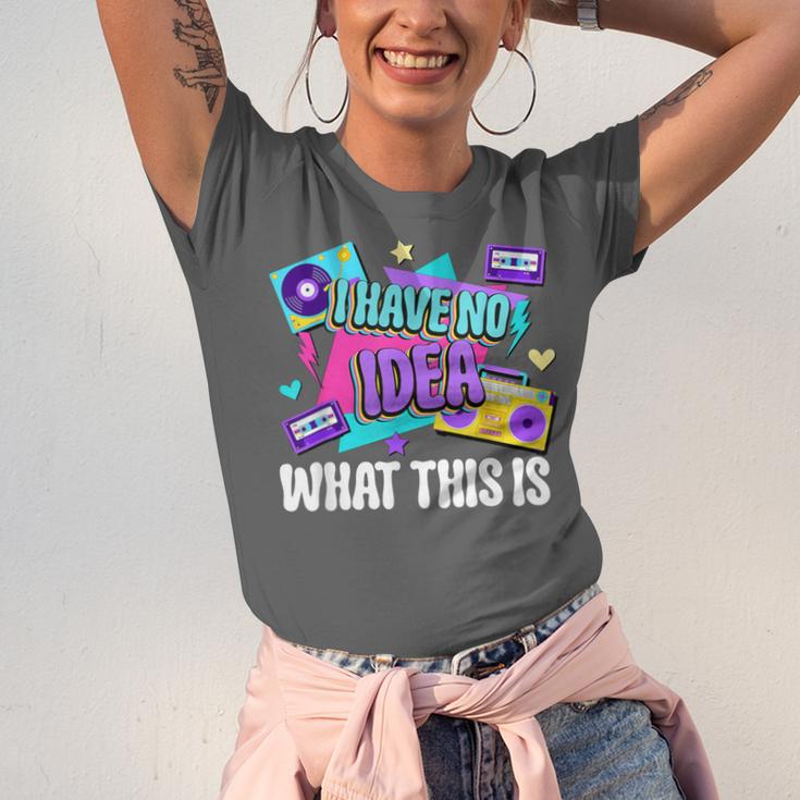 Retro 80s Style 90s Pop Fashion Nostalgia Eighties Music Unisex Jersey T-Shirt
