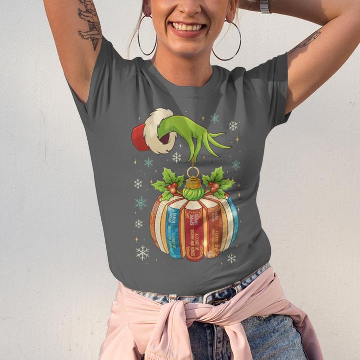 Retro Christmas Ornament Book Christmas Teacher Librarian Unisex Jersey T-Shirt Retro Christmas Ornament Book Christmas Teacher Librarian Unisex Jersey T-Shirt