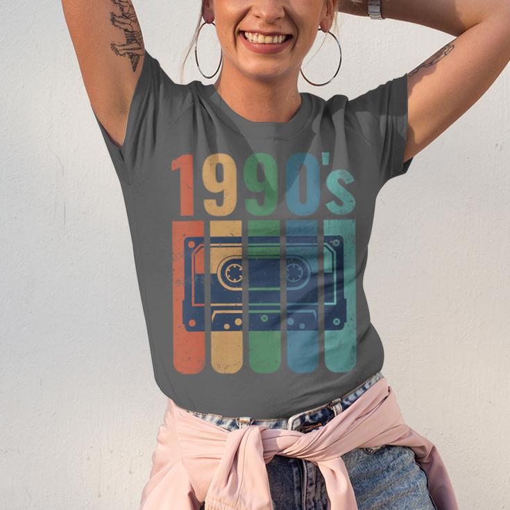 Retro Nineties Style Audio Tape Nostalgia Year 1990 Unisex Jersey T-Shirt Retro Nineties Style Audio Tape Nostalgia Year 1990 Unisex Jersey T-Shirt