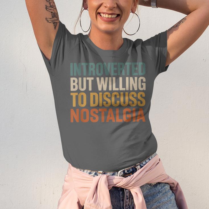 Retro Soul Introverted But Willing To Discuss Nostalgia Unisex Jersey T-Shirt Retro Soul Introverted But Willing To Discuss Nostalgia Unisex Jersey T-Shirt