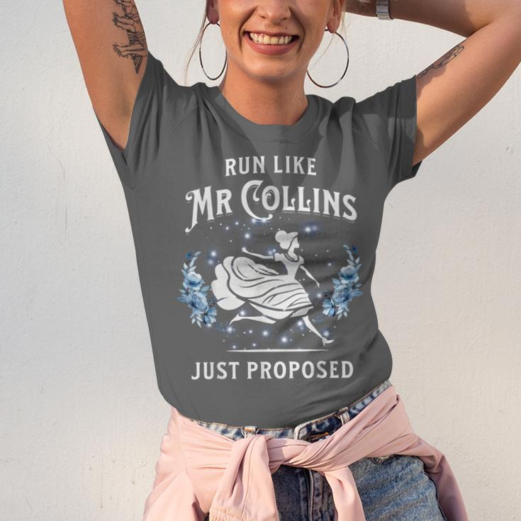 Run Like Mr Collins Just Proposed Books And Running Unisex Jersey T-Shirt