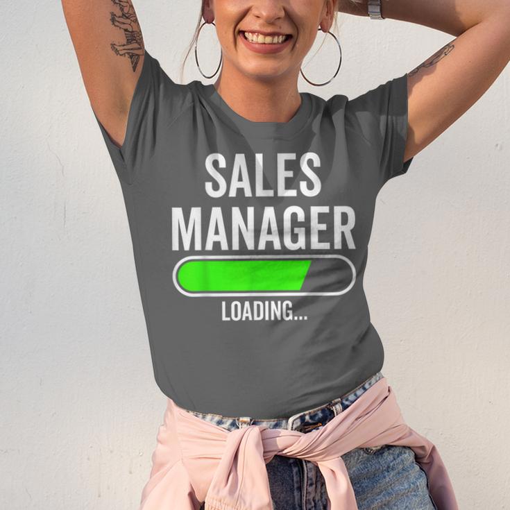 Sales Manager Loading Graduation Graduate New Job Unisex Jersey T-Shirt