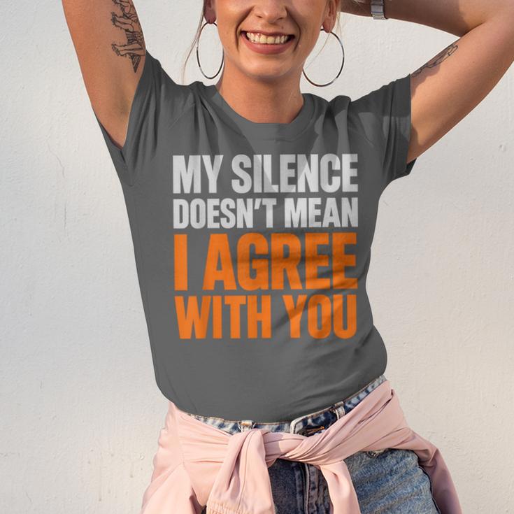 Sarcastic Introvert My Silence Doesn't Mean I Agree Unisex Jersey T-Shirt