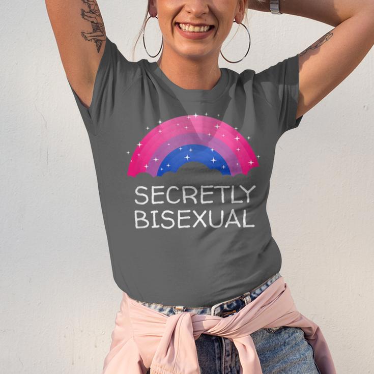 Secretly Bisexual Bi Introvert Bi Pride Antisocial LGBTQ Unisex Jersey T-Shirt Secretly Bisexual Bi Introvert Bi Pride Antisocial LGBTQ Unisex Jersey T-Shirt
