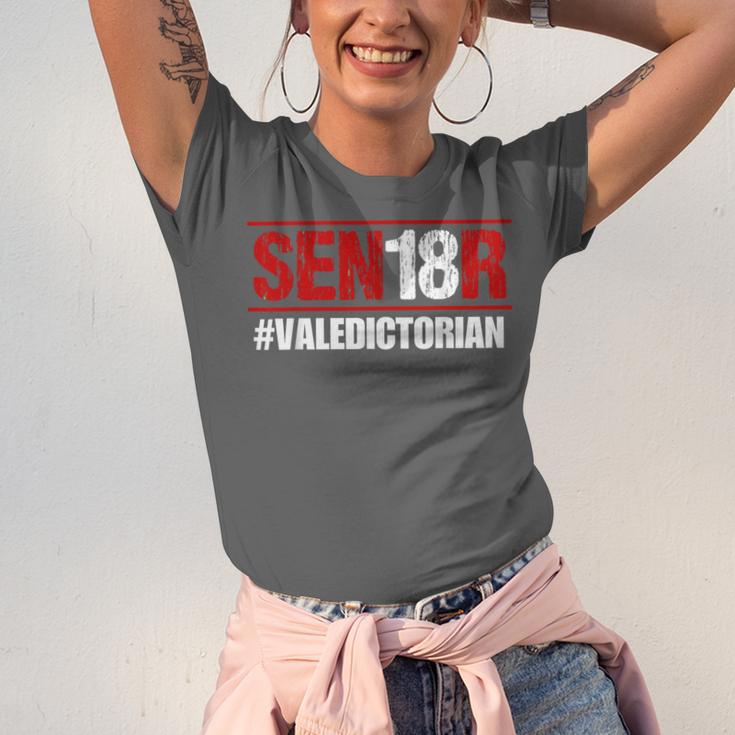 Senior 2018 Valedictorian School Colors Graduation Unisex Jersey T-Shirt